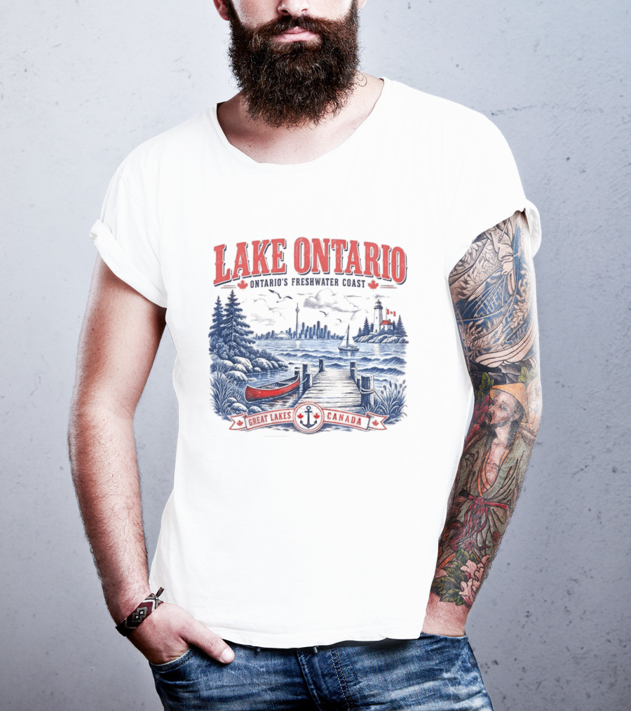 Lake Ontario Ontario's Freshwater Coast Great Lakes Canada Souvenir T-Shirt