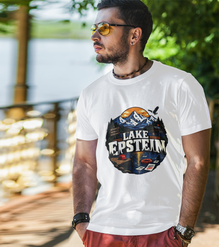 Lake Epstein No Phones No Photos No Visitors Mountain Scene T-Shirt