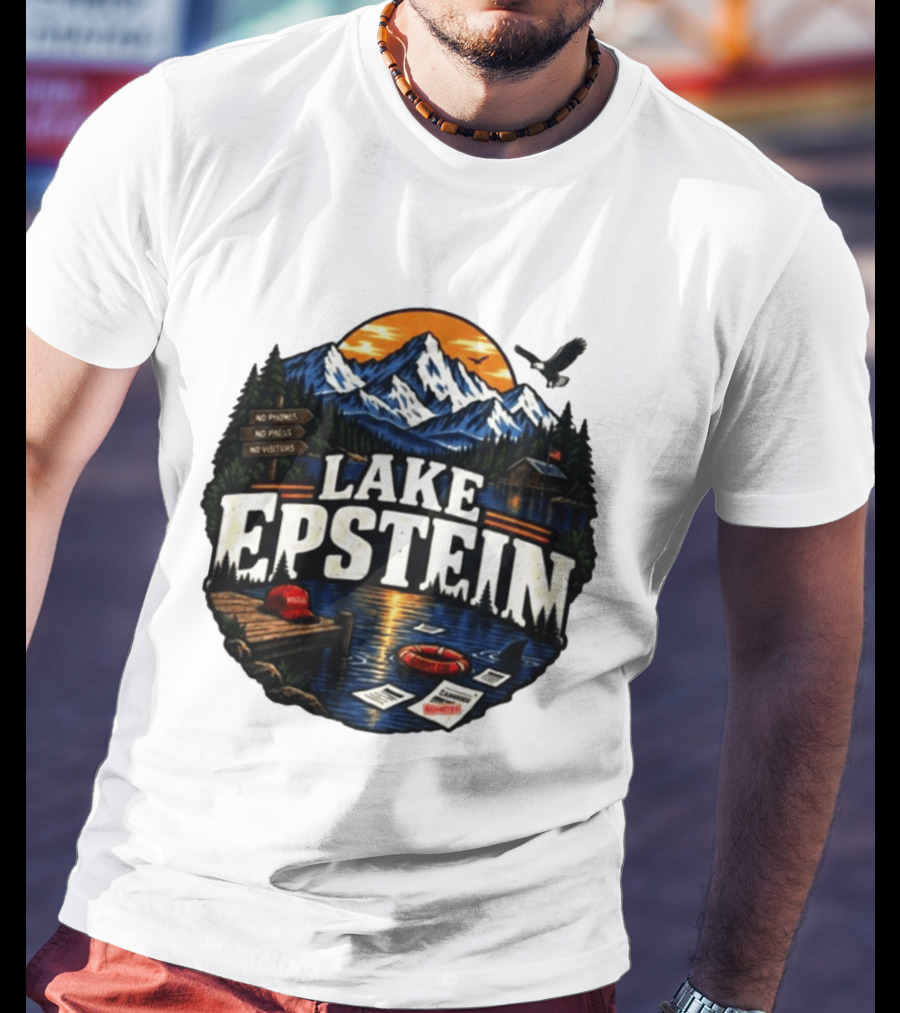 Lake Epstein No Phones No Photos No Visitors Mountain Scene T-Shirt