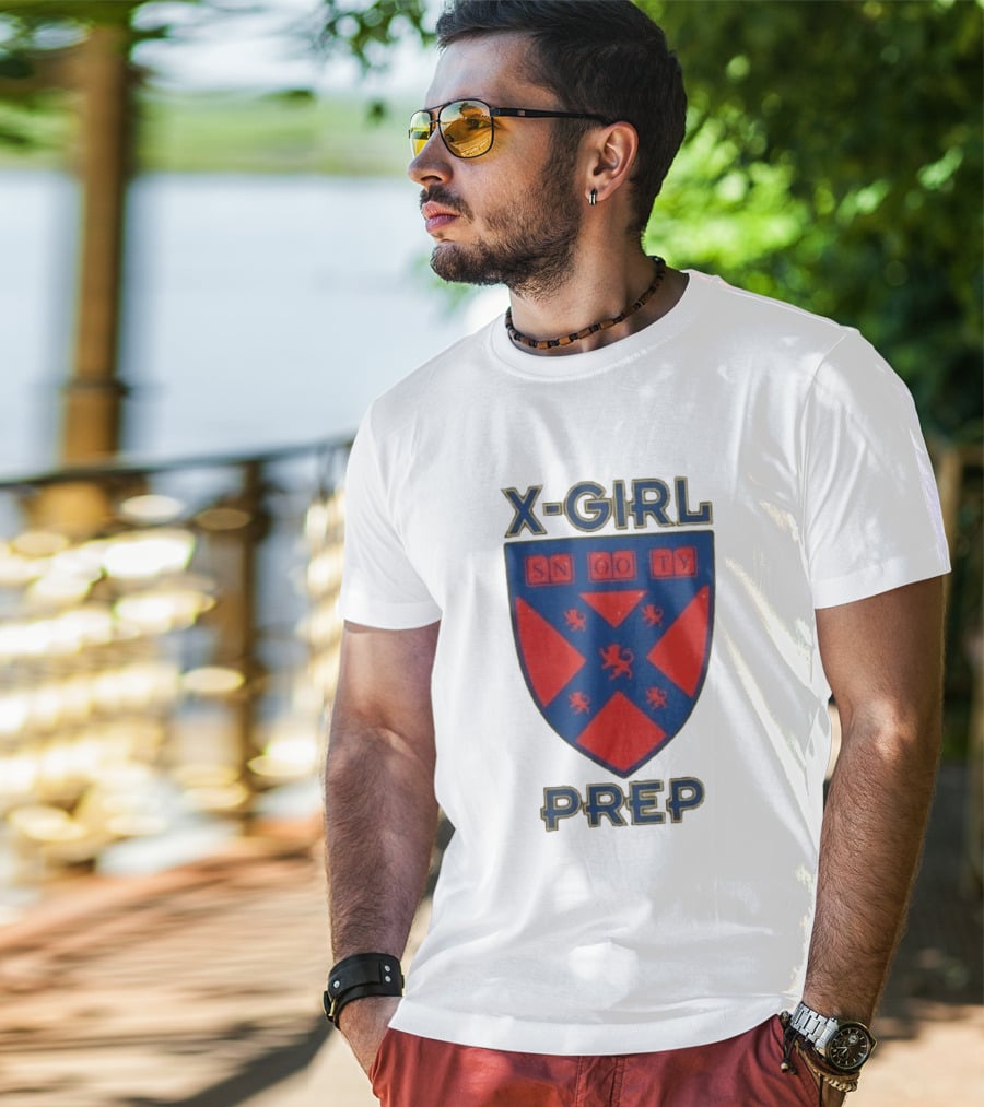X Girl Prep Snooty Shield Emblem Lions T-Shirt