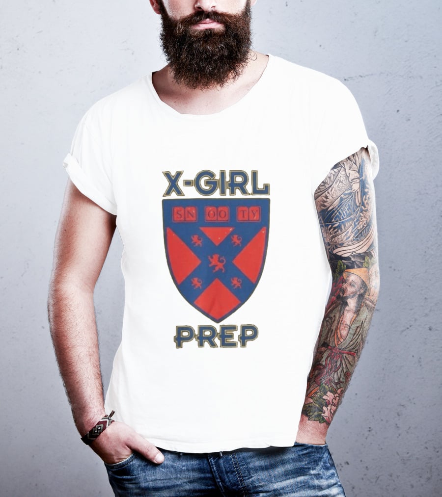 X Girl Prep Snooty Shield Emblem Lions T-Shirt