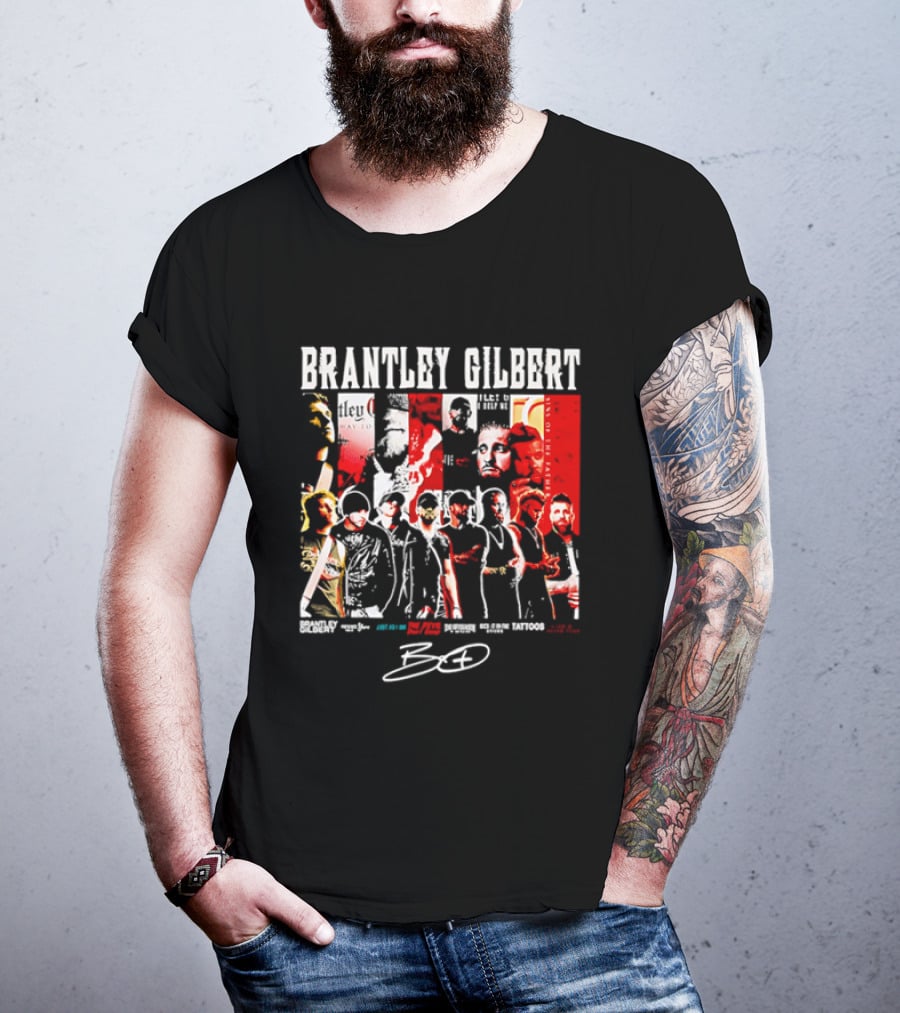 Brantley Gilbert Live Tour Band Sins Of The Father The Devil Don't Sleep Signature T-Shirt