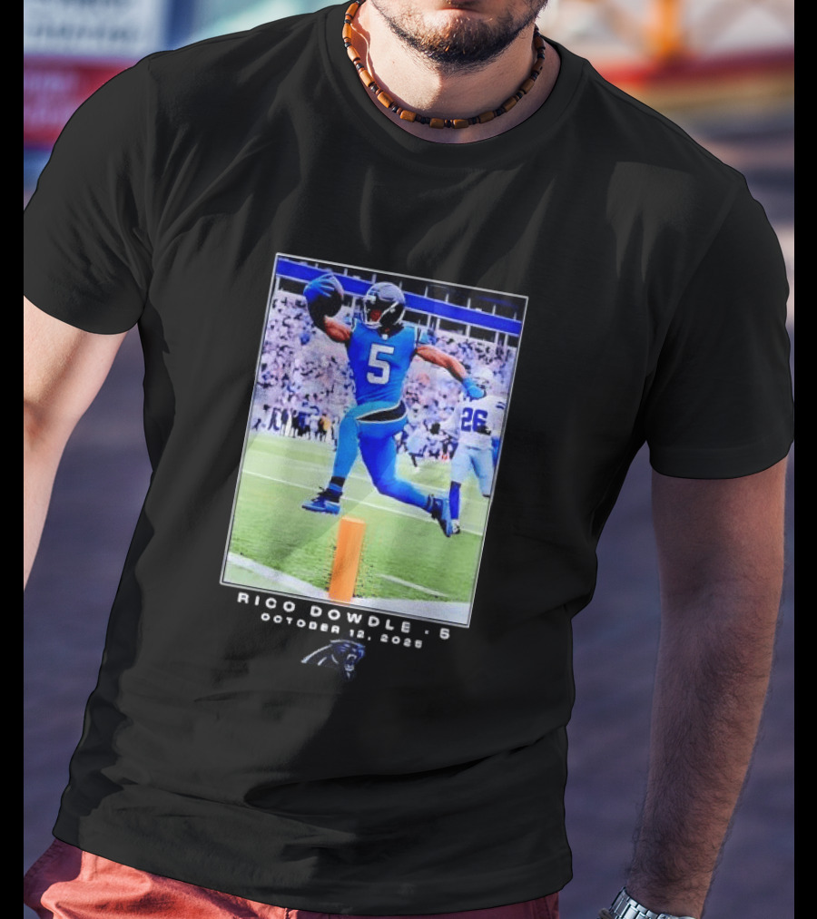 Carolina Panthers Rico Dowdle 5 Touchdown October 12 2025 T-Shirt