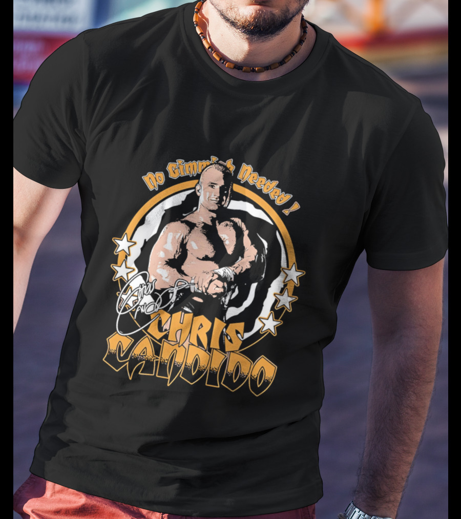 Chris Candido No Gimmicks Needed Stars Circle T-Shirt