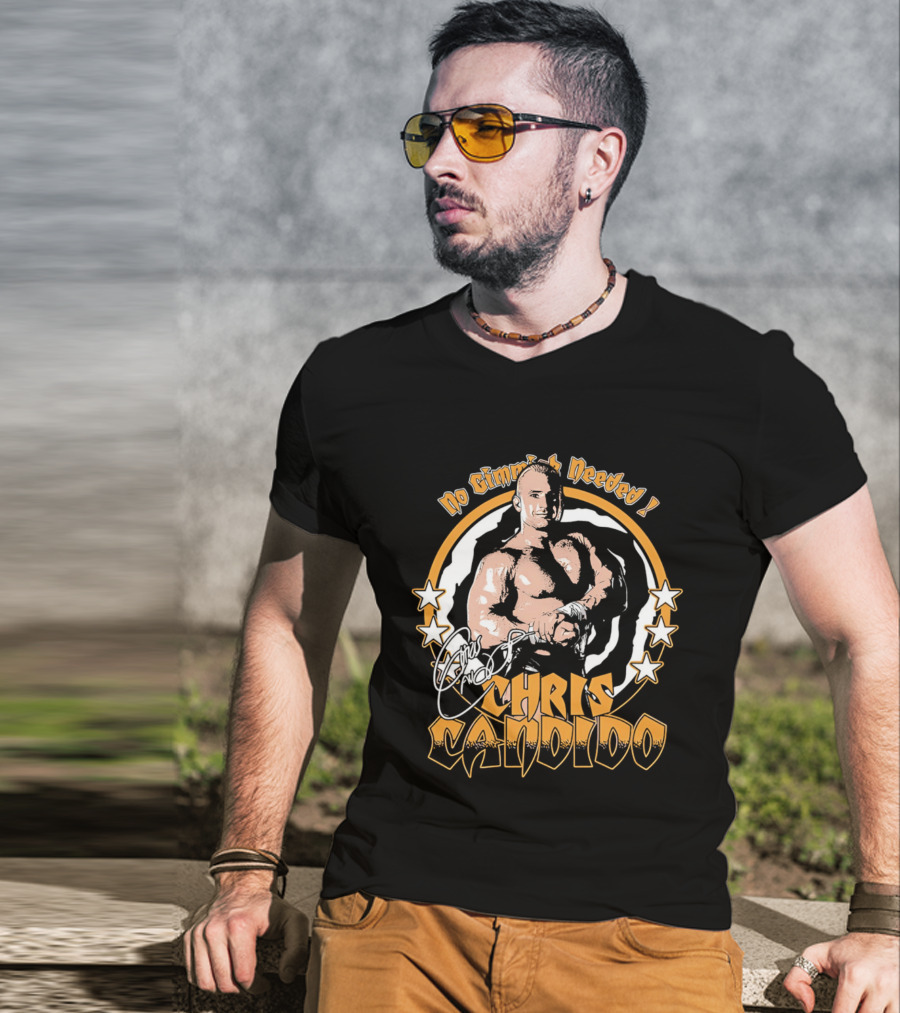Chris Candido No Gimmicks Needed Stars Circle T-Shirt