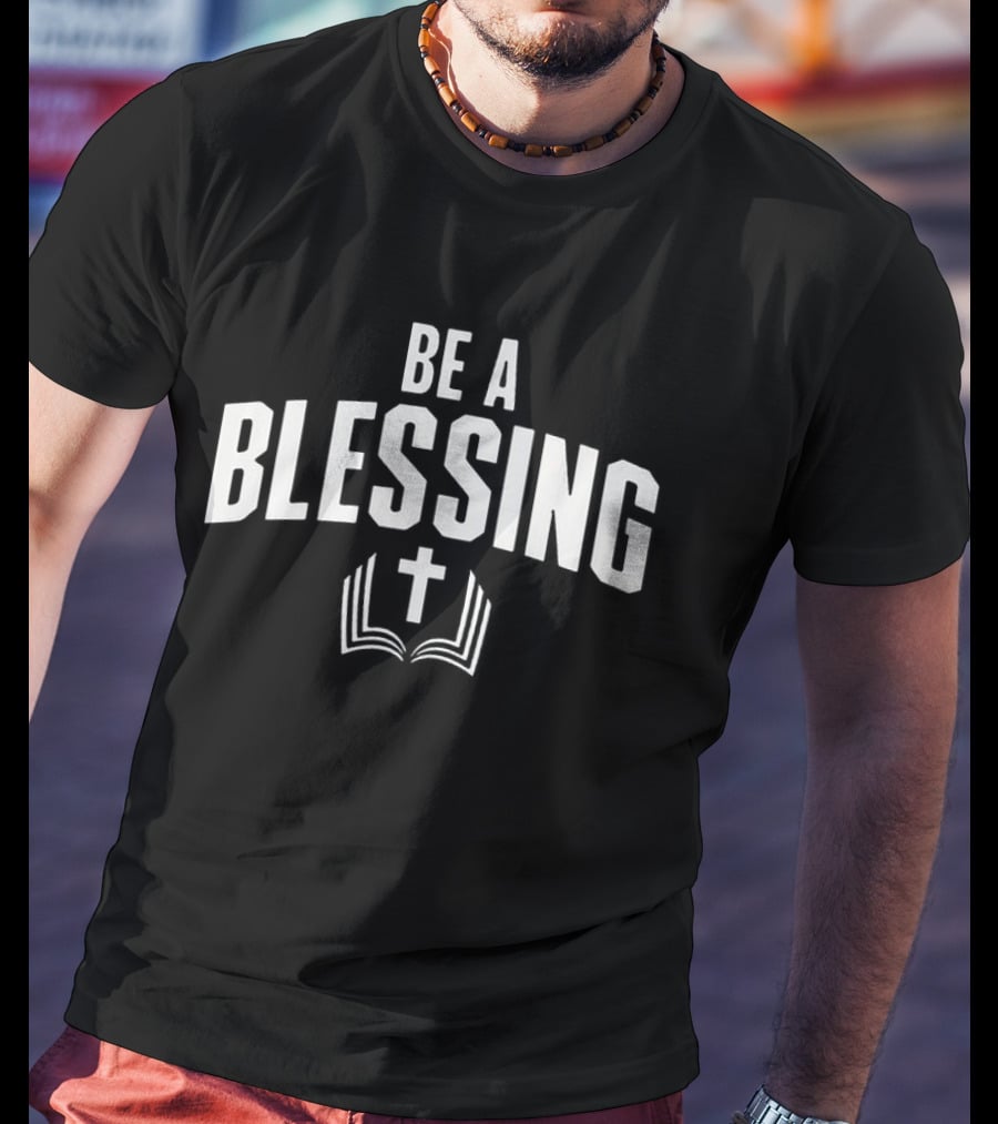 Be A Blessing Drake Maye Cross And Open Book T-Shirt