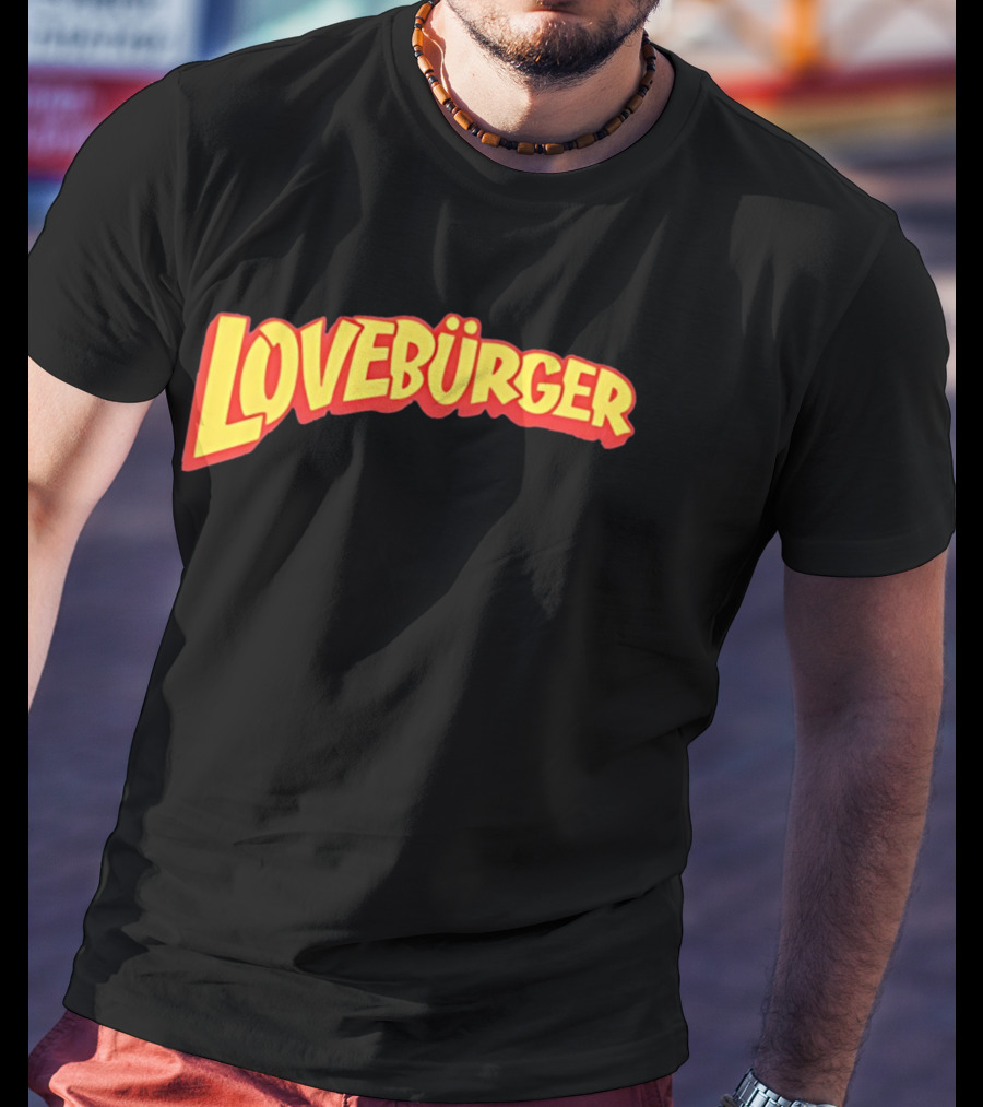 LOVEBURGER Colorful Retro Style Branding T-Shirt