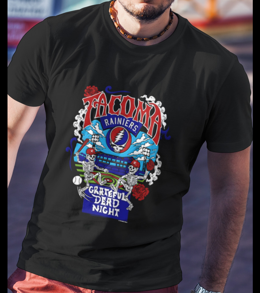 Tacoma Rainiers Grateful Dead Night 2026 Baseball Skulls Stadium T-Shirt