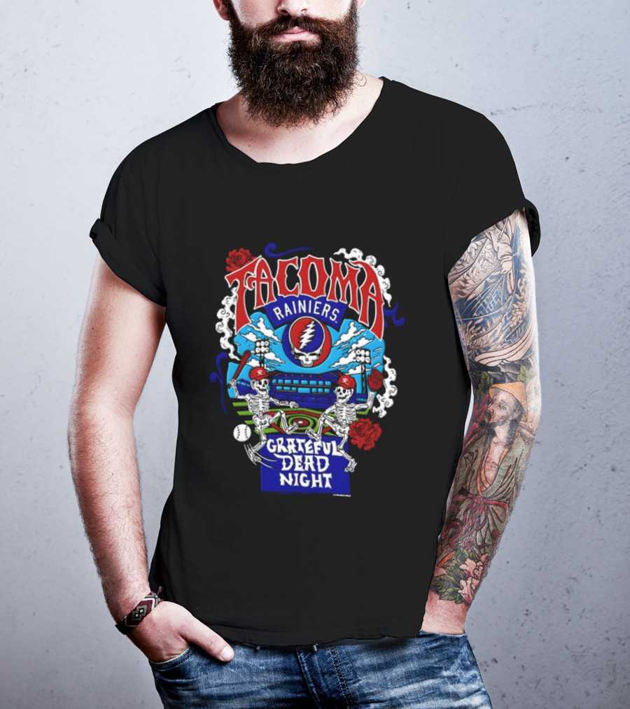 Tacoma Rainiers Grateful Dead Night 2026 Baseball Skulls Stadium T-Shirt