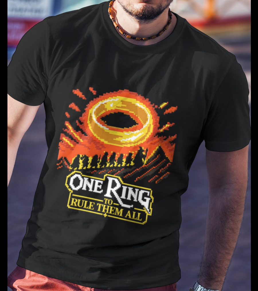 One Ring To Rule Them All Pixel Art Fantasy Adventure T-Shirt