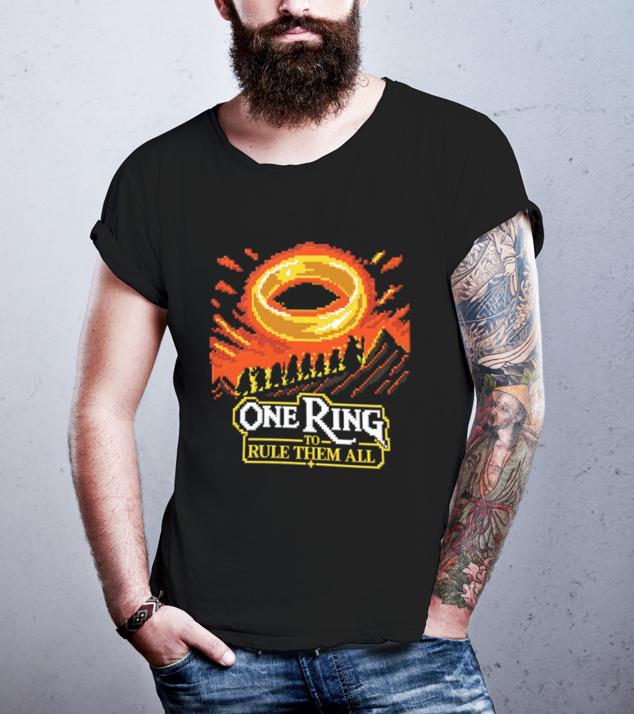 One Ring To Rule Them All Pixel Art Fantasy Adventure T-Shirt