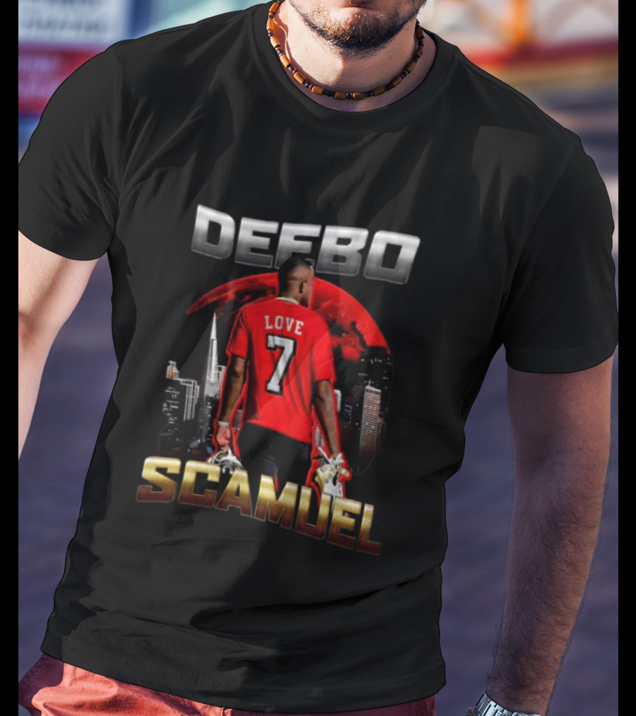 Deebo Samuel Love 7 Red Moon City Skyline Scamuel T-Shirt