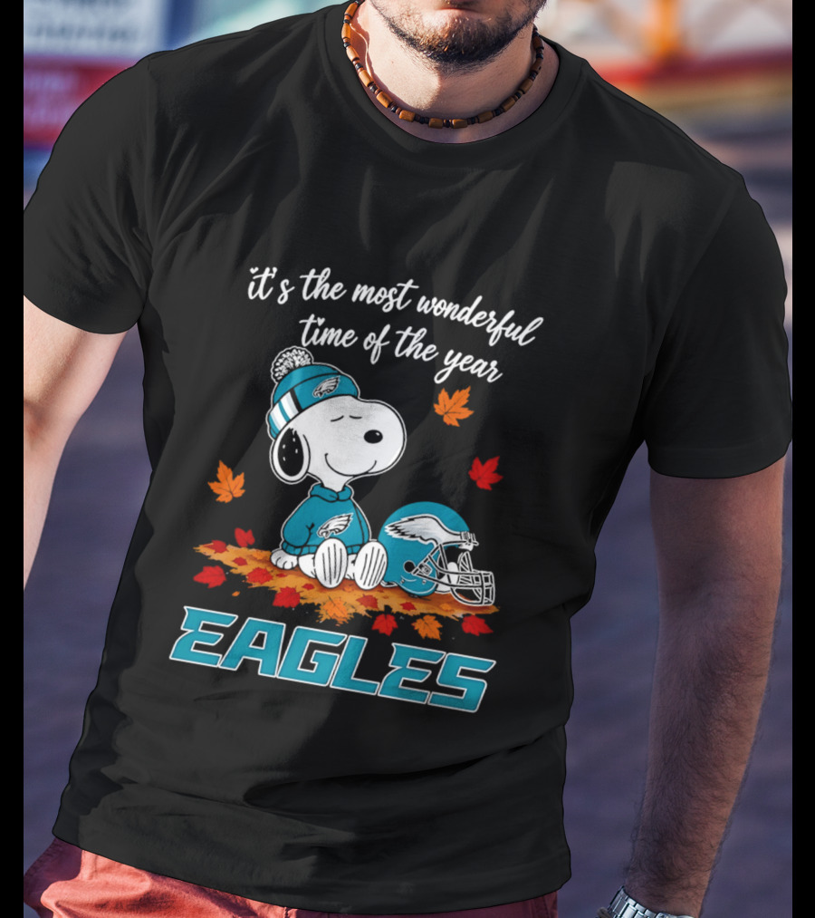 Snoopy Philadelphia Eagles It's The Most Wonderful Time Of The Year T-Shirt
