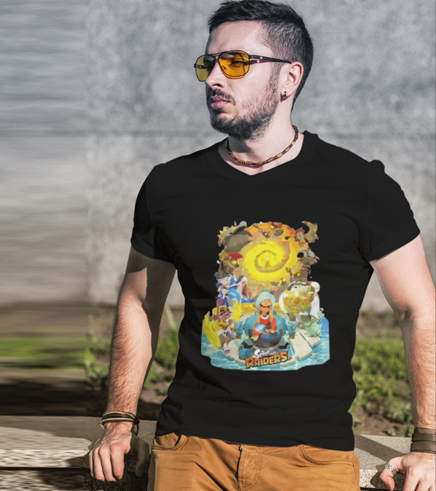 Splatoon Raiders Dive Deep Adventure With Iconic Characters And Vibrant Ocean Themes T-Shirt
