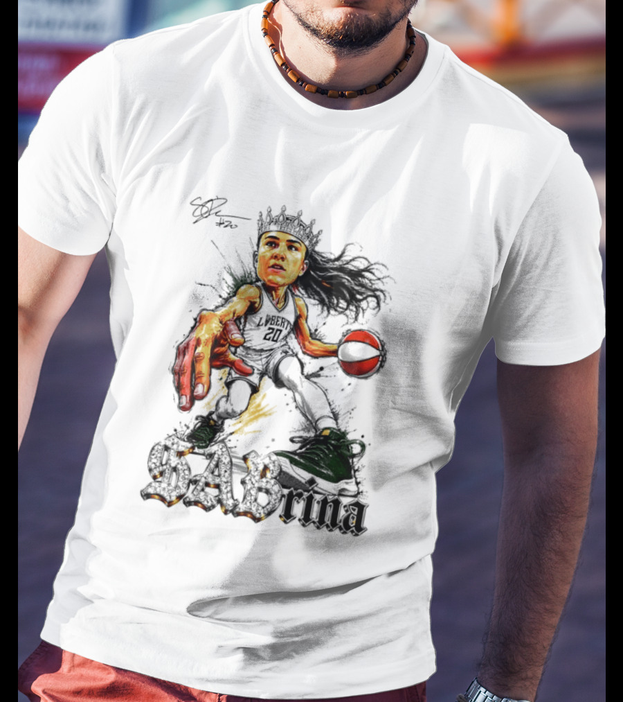 Sabrina 20 Liberty Basketball Player Art Slam Dunk T-Shirt
