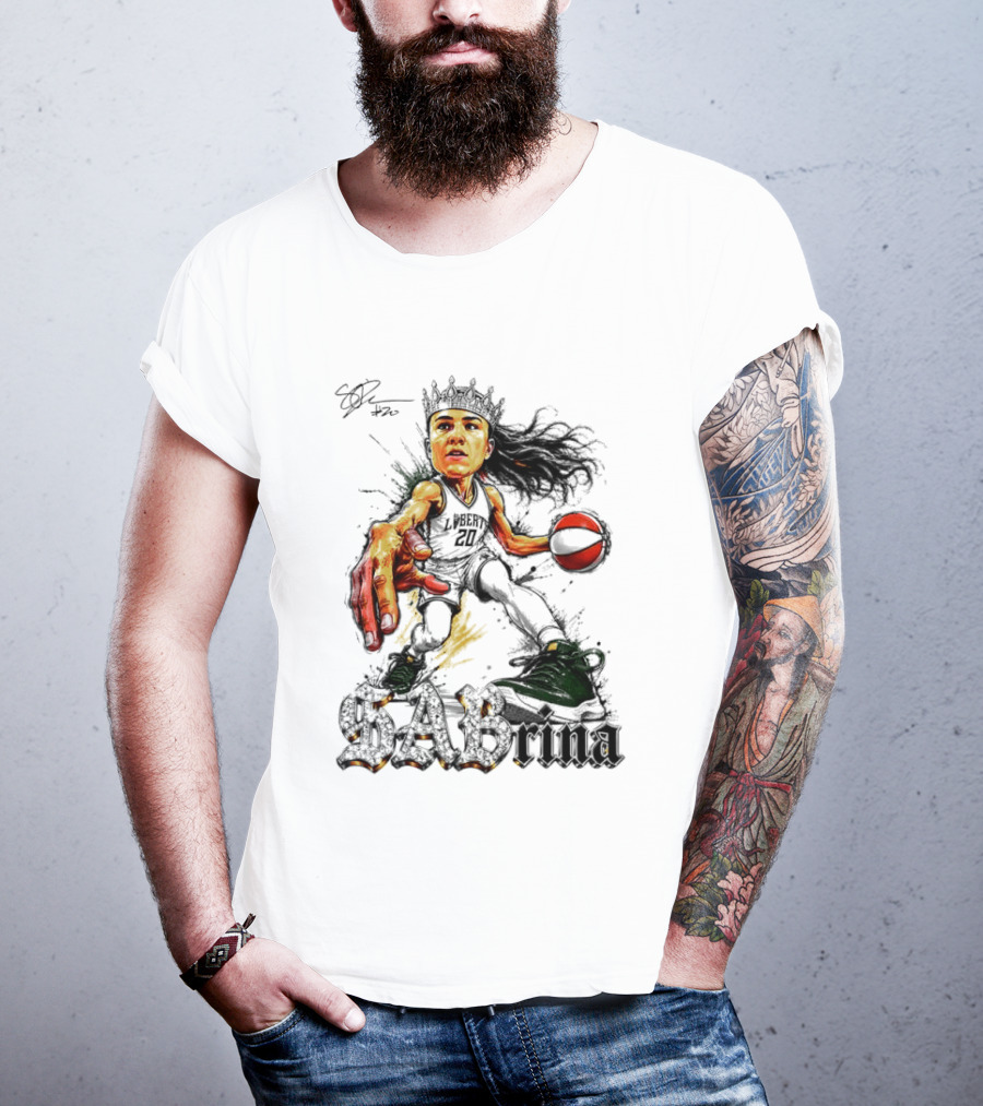 Sabrina 20 Liberty Basketball Player Art Slam Dunk T-Shirt