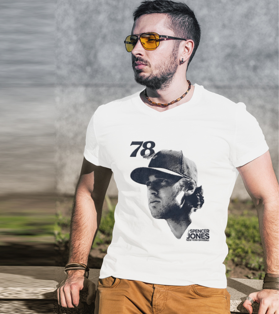 Spencer Jones No 78 New York Yankees MLB Lineage Series T-Shirt