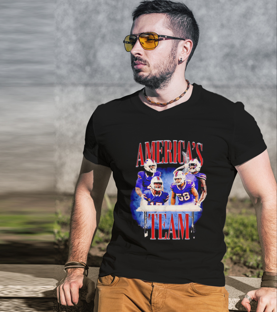 Buffalo Bills America's Team Players Table Celebration T-Shirt