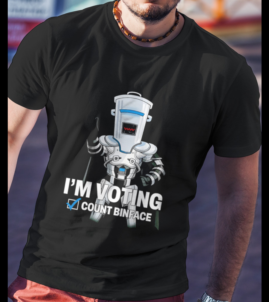 I'm Voting Count Binface Bin Farage Election Humor T-Shirt