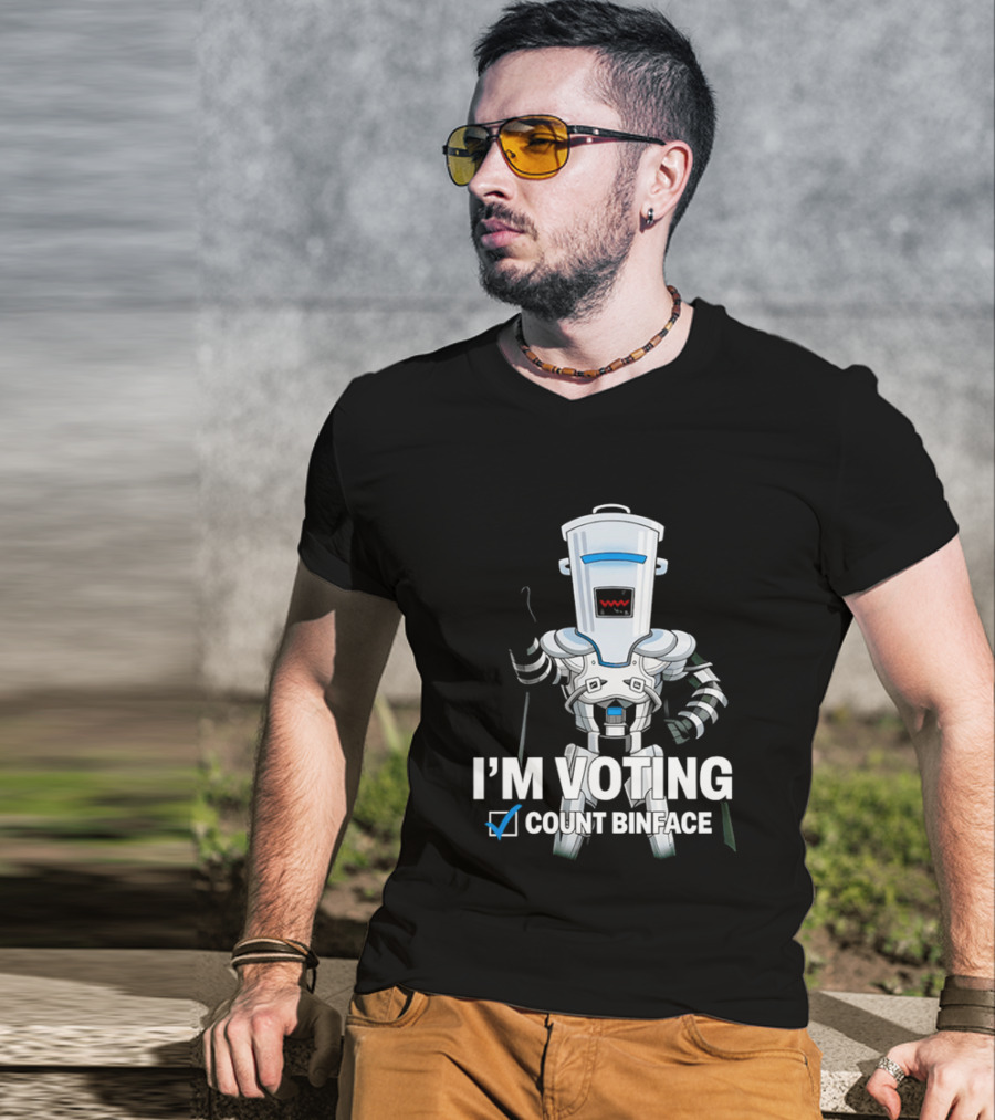 I'm Voting Count Binface Bin Farage Election Humor T-Shirt
