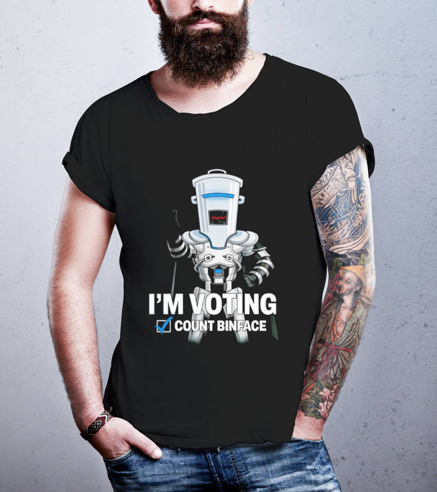 I'm Voting Count Binface Bin Farage Election Humor T-Shirt