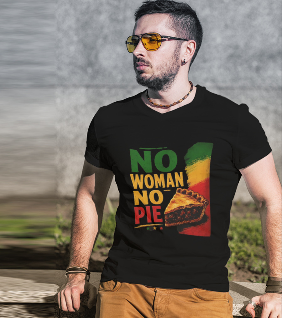 No Woman No Pie Cherry Pastry Rasta T-Shirt