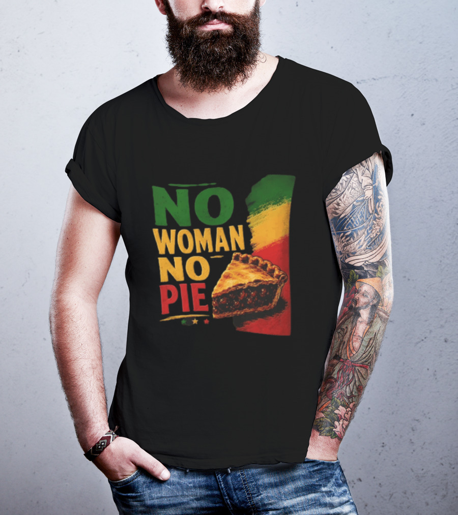 No Woman No Pie Cherry Pastry Rasta T-Shirt