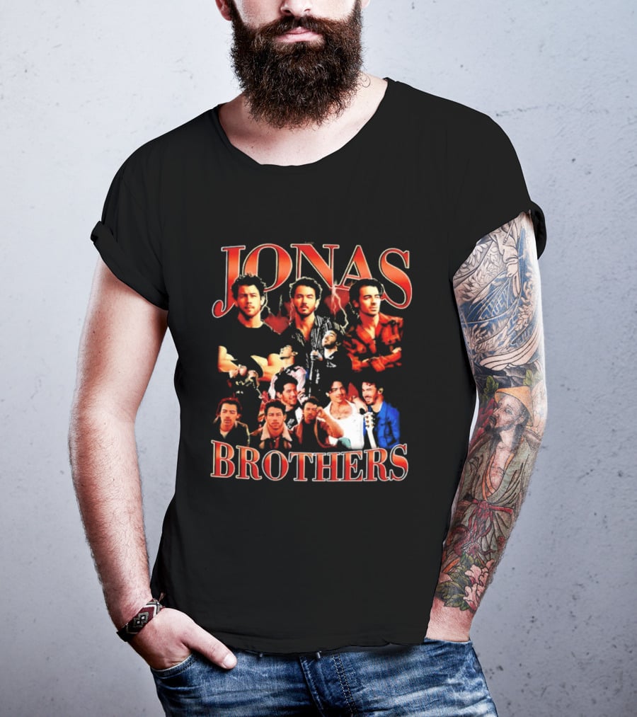Jonas Brothers Tour Collage Fans Classic Compilation T-Shirt
