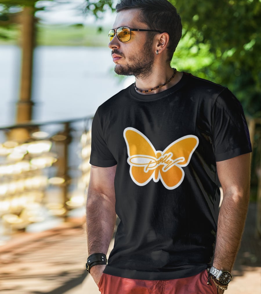 Tennessee Dolly Parton Butterfly Heritage Football T-Shirt
