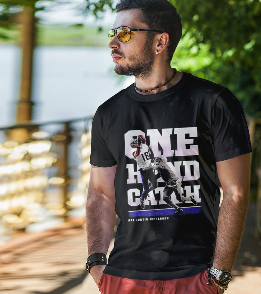 One Hand Catch Justin Jefferson Minnesota T-Shirt