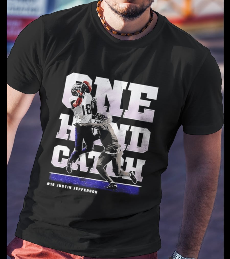 One Hand Catch Justin Jefferson Minnesota T-Shirt
