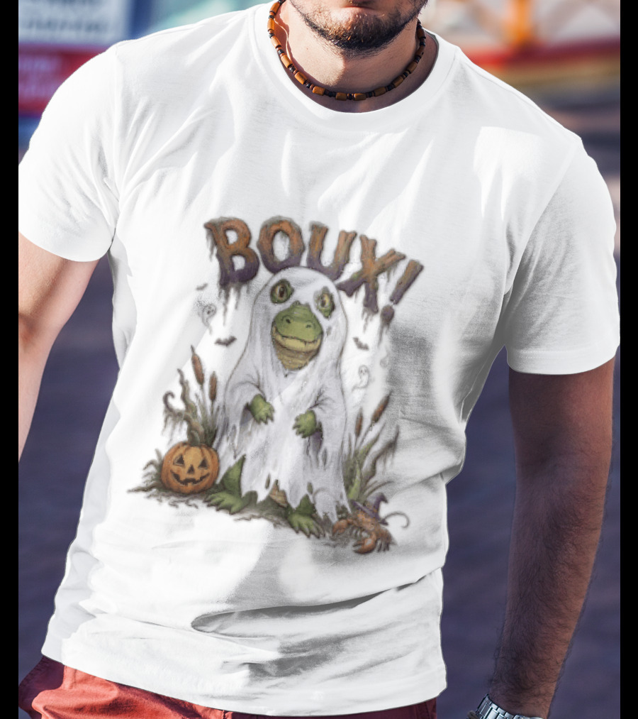 Boux Halloween Cartoon Alligator Ghost Pumpkin Crawfish T-Shirt