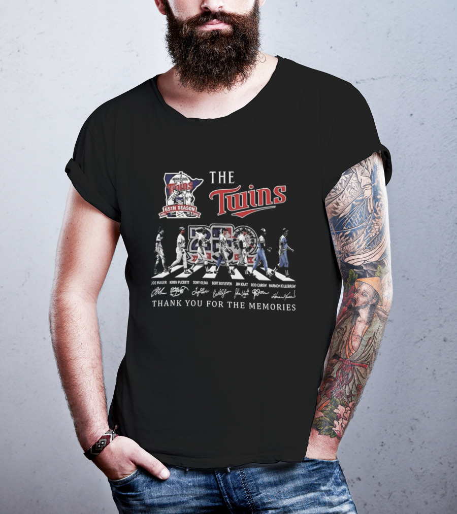Minnesota Twins 65th Season Abbey Road Thank You For The Memories T-Shirt
