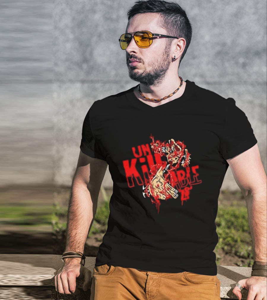 Unkillable Blood Hand Horror Design Men's Clothing T-Shirt