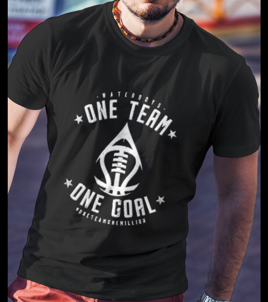 Waterboys One Team One Goal Distressed Water Drop Football T-Shirt