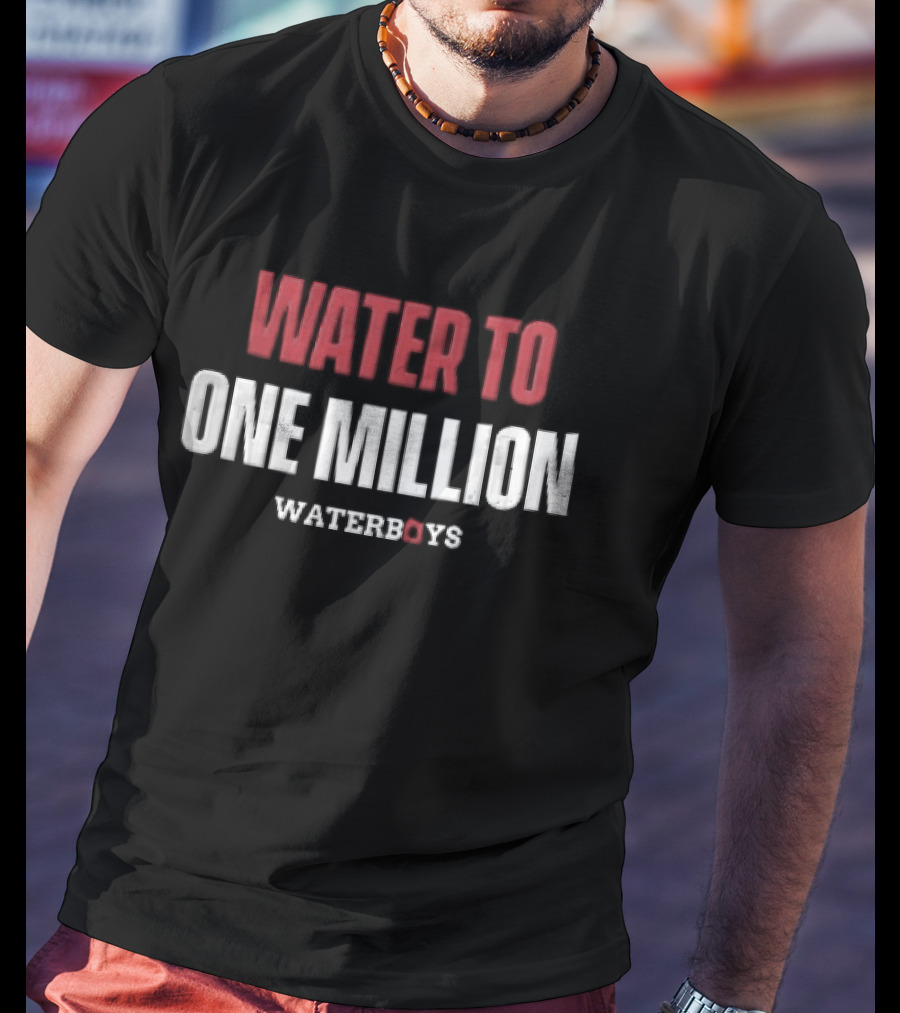 Waterboys Water To One Million Distressed Red White T-Shirt