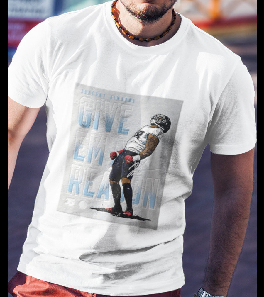 Tennessee Titans Give Em A Reason Jeffery Simmons 98 Flexing T-Shirt