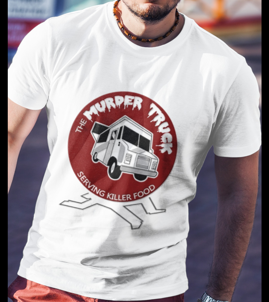 The Murder Truck Serving Killer Food Red Circle T-Shirt