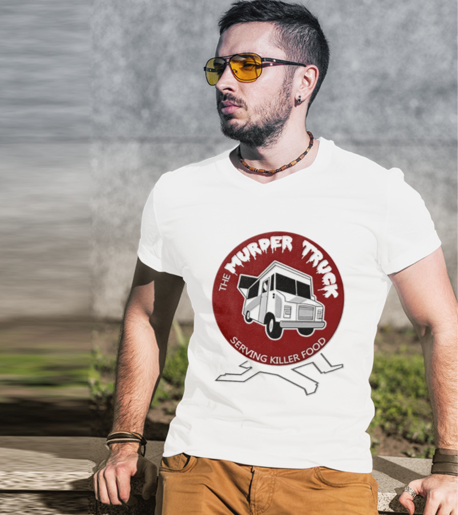 The Murder Truck Serving Killer Food Red Circle T-Shirt