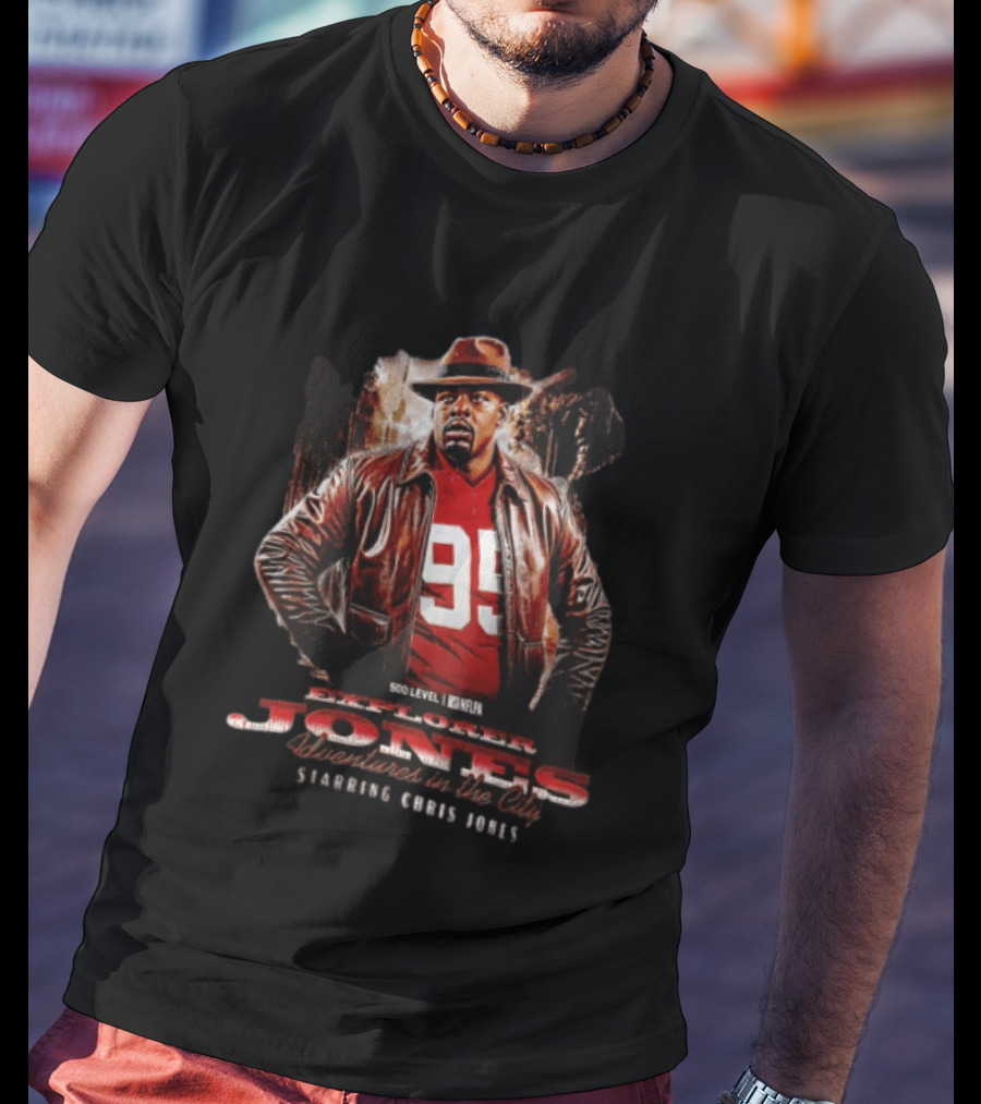 Explorer Jones Adventures In The City Starring Chris Jones 95 NFLPA 500 Level T-Shirt