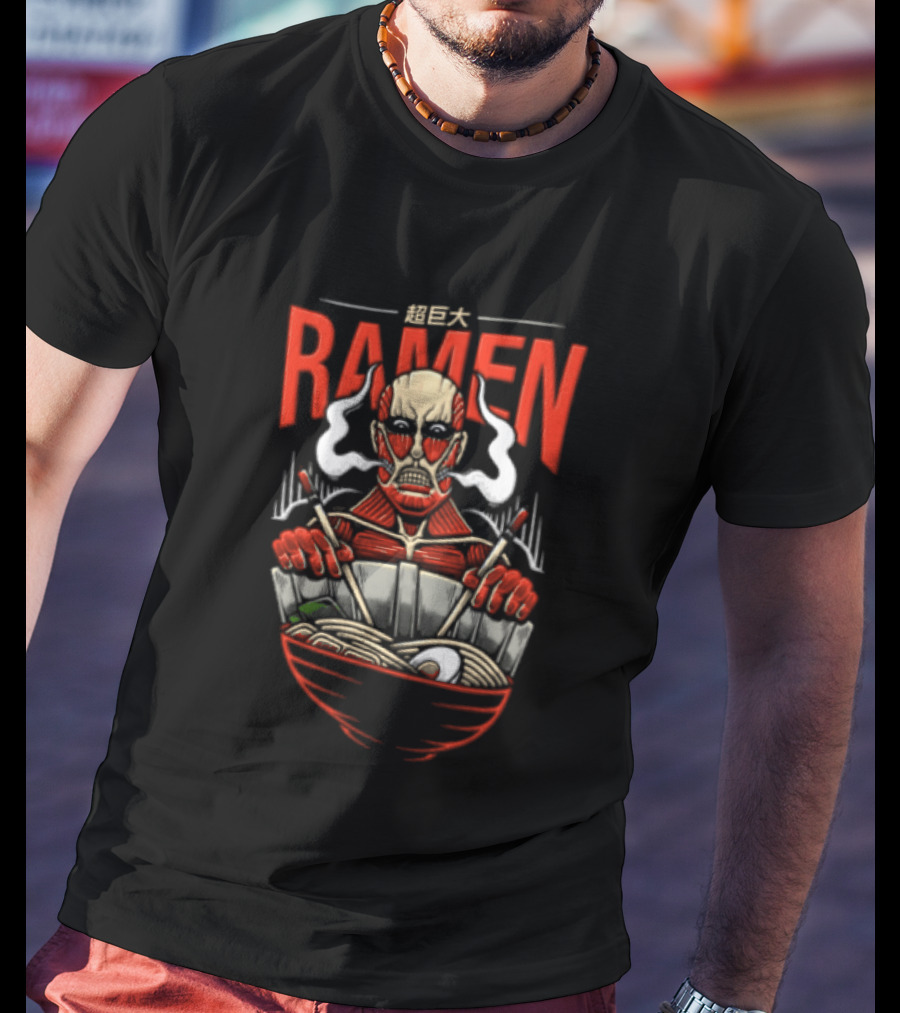 Titan Sized Ramen Colossal Noodles And Broth Delight T-Shirt