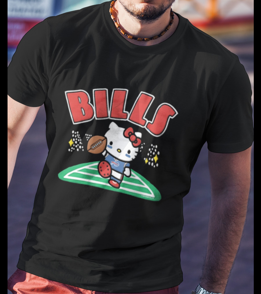Hello Kitty Buffalo Bills Football Style Collaboration T-Shirt