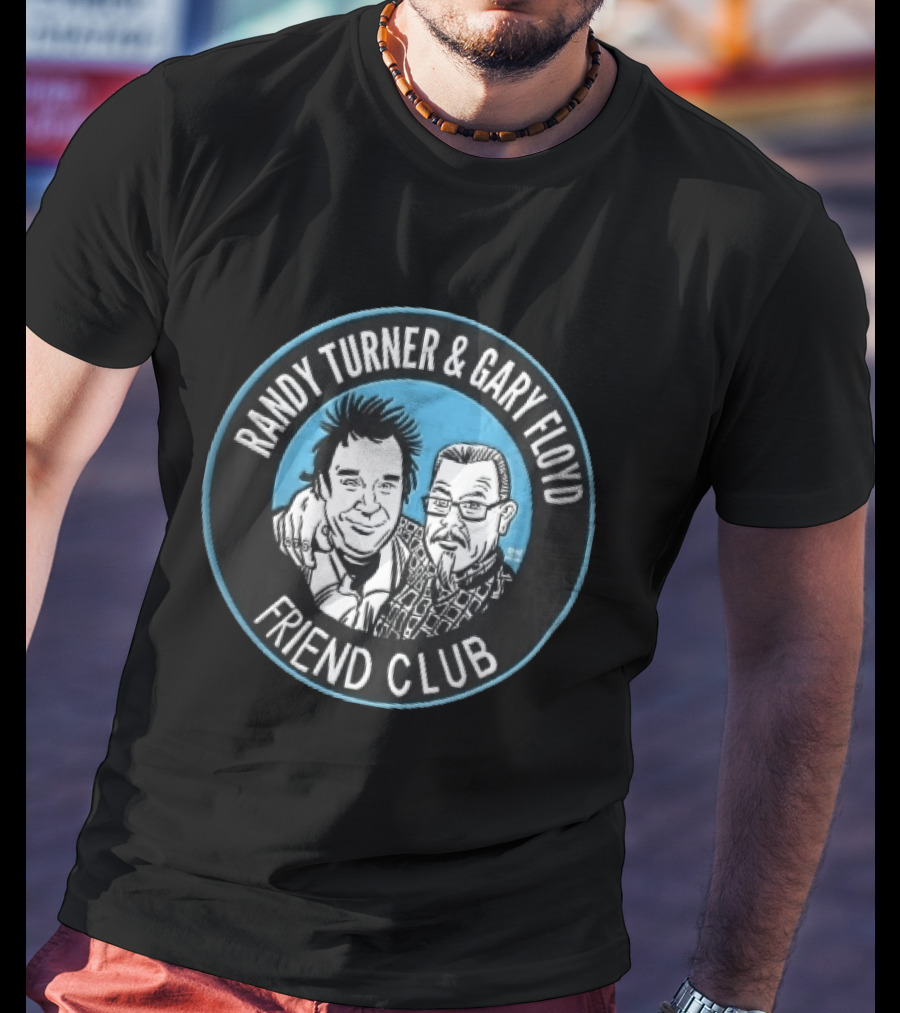 Randy Turner And Gary Floyd Friend Club Circular Caricature T-Shirt