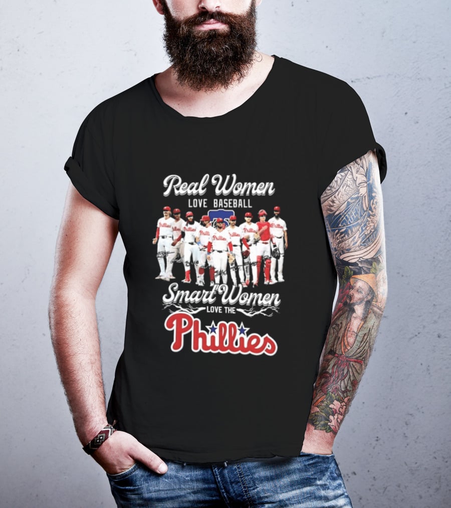 Real Women Love Baseball Smart Women Love The Phillies MLB 2026 T-Shirt
