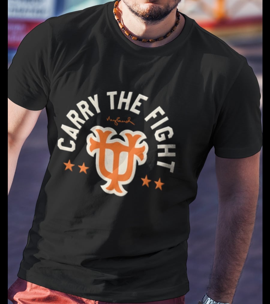 Carry The Fight Tennessee Volunteers Iconic Insignia With Stars T-Shirt