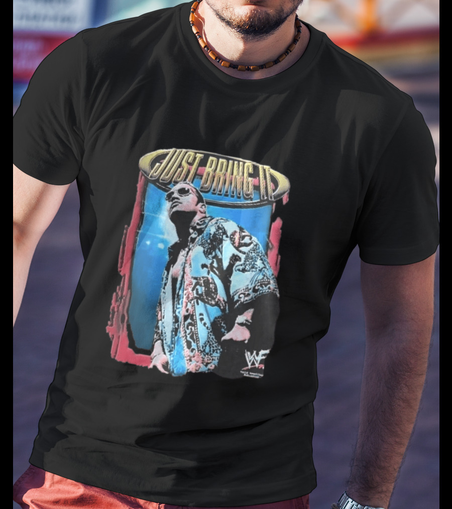 World Wrestling Federation Just Bring It Dwayne The Rock Johnson Sunglasses T-Shirt