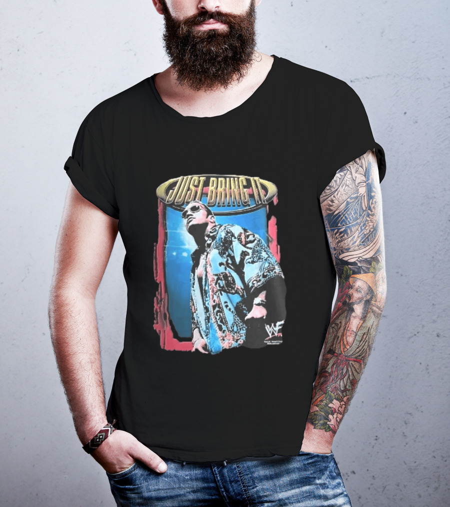 World Wrestling Federation Just Bring It Dwayne The Rock Johnson Sunglasses T-Shirt