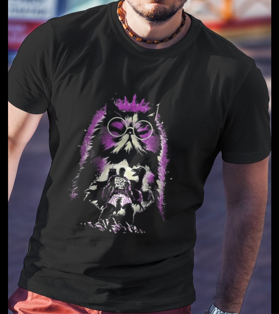 You Will Not Break Me Dungeon Crawler Carl Princess Donut Giant Cat Crown Neon Purple T-Shirt