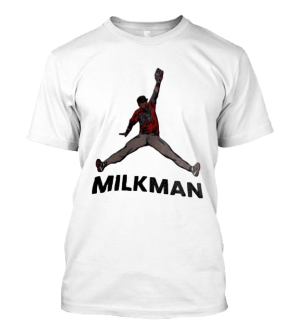 Atlanta Braves MLB Milkman Michael Harris II Jumpman Pose Catching 23 T-Shirt