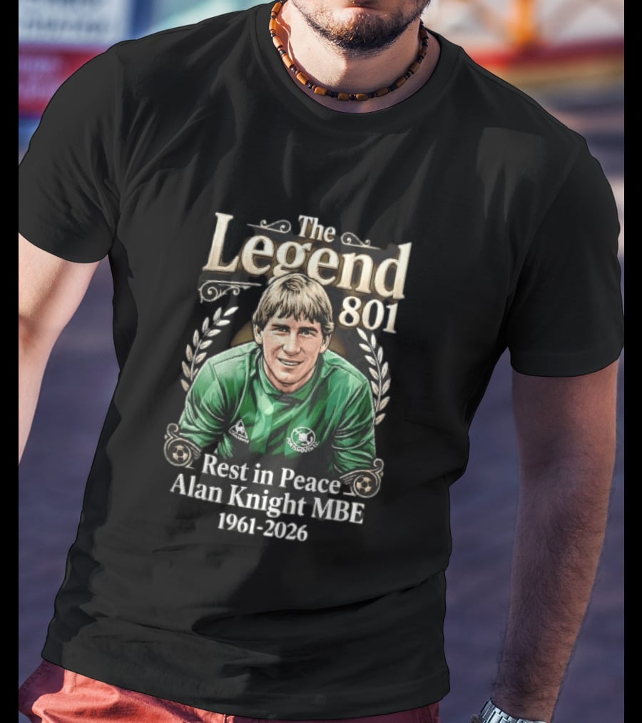 Portsmouth FC The Legend 801 Alan Knight MBE 1961 2026 Goalkeeper Laurel Wreath T-Shirt